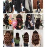Extensii din Par Natural Remy Nano Ring dreapta Brunet de 50 cm, cu 50 de bucati Cod NR2001